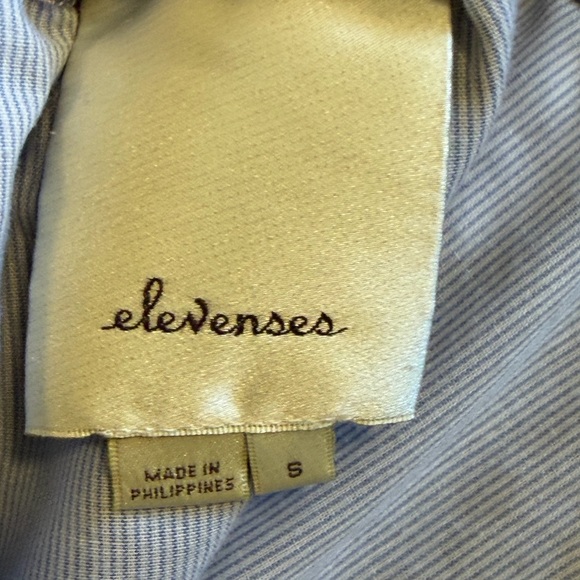 Anthropologie Elevenses Jumpsuit Sz S Priya Blue Starburst Tie Back Wide Leg - Picture 13 of 16